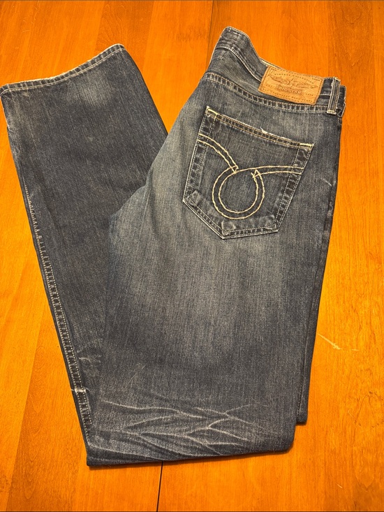 Big Star Other - Big Star Men's Dark Blue Straight Jeans with Signature Pocket Stitch
